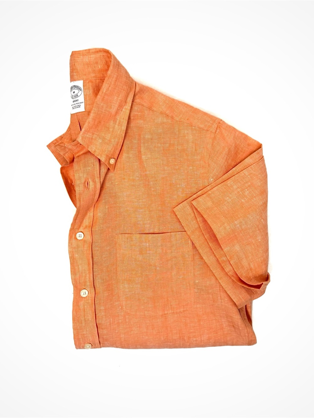 Brooks Brothers Orange Linen Button Down | M